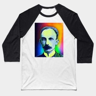 José Martí Colourful Portrait | Jose Marti Artwork 6 Baseball T-Shirt